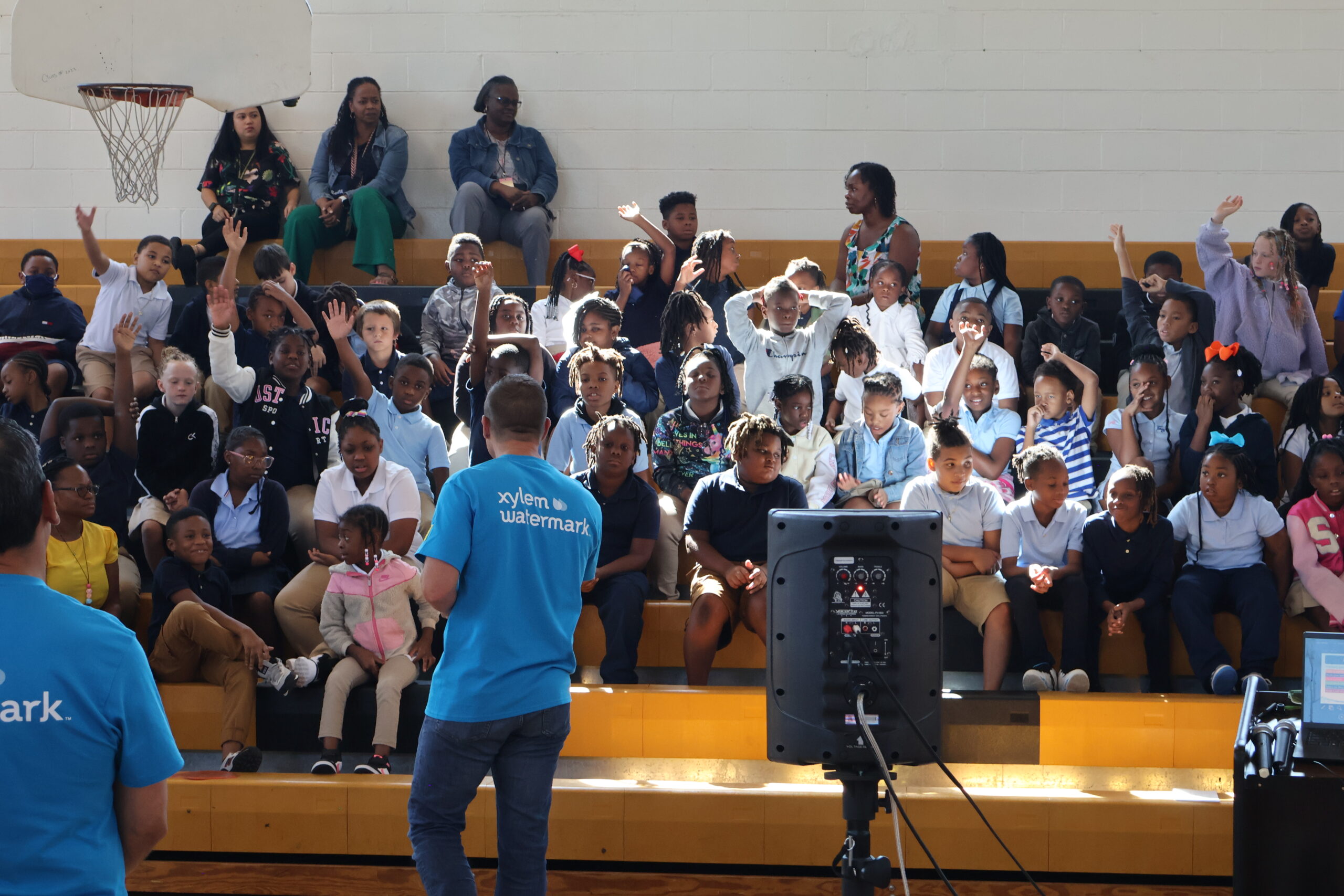 Students at Allendale Elementary during A4A presentation